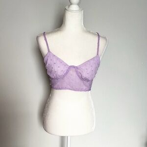 Lavender Lace Crop Top